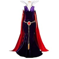 The Snow White Evil Queen Cosplay Costume with Crown Evil Queen Costume Dress Halloween Carnival Costume
