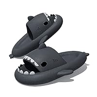joliwow Shark Slides Thickness Upgrade Summer Cute Cartoon Shark Slippers for Women Men Non-Slip Open Toe Lightweight Sole Sandals Casual Unisex Beach Shoes