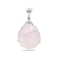 Starborn rough gemstone sterling silver pendant extra large