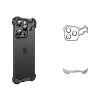 IVY Nude Feel No Frame Case for iPhone 13 IP13 Case Compatible with MagSafe - Aluminum Alloy Case Paired with Lens Film Nude Feel Phone Cover-Gold