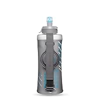 HydraPak SkyFlask IT Speed 500ml - Insulated Collapsible Handheld Running Water Bottle Soft Flask - (500 ml/16 oz) - Adjustable Handstrap With Thumb Loop, Spill-Proof Cap, Silver