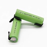 Rechargeable Batteries 1.2V Aa Rechargeable Battery 2600Mah Nimh Cell Green Shell with Welding Tabs. 1.2V 1Pcs
