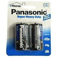 C-Size Super Heavy Duty Batteries - 12-Packs of 2 C-Size Batteries (Total 24 x C Panasonic Batteries)