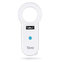 Tera Pet Microchip Reader Scanner RFID Portable Animal Chip ID Scanner with OLED Display Screen Rechargeable Data Storage Tag Scanner Supports EMID FDX-B(ISO11784/85) for Dog Pig Animal Management H01