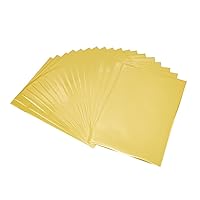 SUPERFINDINGS 50 Sheets A4 Reactive Paper Sheet 29x18.5cm Rectangle Toner Reactive Foil Golden Transfer Sheet Paper Transfer Sheet for Card DIY Decoration, Foil by Laser Printer
