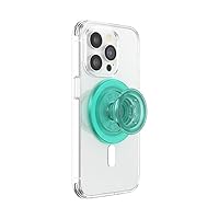 PopSockets Phone Grip Compatible with MagSafe, Adapter Ring for MagSafe Included, Phone Holder, Wireless Charging Compatible - Translucent Mint