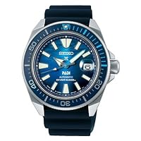 SEIKO Men's Blue Dial Black Silicone Band Prospex PADI Special Edition Automatic Analog Watch