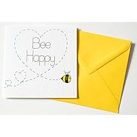 Bee Happy Birthday, Friend, Housewarming, Galentines Day, Card For Him, Her