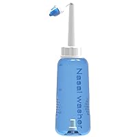 Normal Saline Nasal Cavity Rinse Bottle, Pressure Rinse with Allergy Cleaner Adult and Children Rhinitis Nasal Washing Device Nasal Washing Pot 300Ml