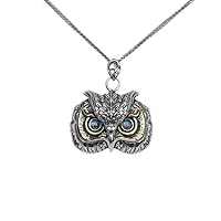 Vintage Owl Inlaid Moonstone Necklace Sterling Silver Clavicle Pendant Light Luxury Niche Design Sense Birthday Gift for Girlfriend