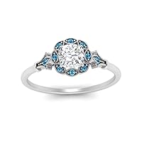 Choose Your Gemstone Vintage Halo Diamond CZ Engagement Ring sterling silver Cushion Shape Vintage Engagement Rings Minimal Modern Design Birthday Gift Wedding Gift US Size 4 to 12