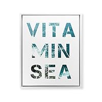 Society6 Gale Switzer Vitamin Sea White Framed Art Canvas, 8