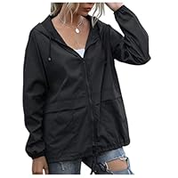 Rain Jackets for Women Waterproof Lightweight Hooded Rain Coats for Hiking Travel Outdoor Windbreaker Travel Jacket
