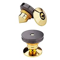 4 Set Gold Speaker Spikes Isolation CD Amplifier Turntable Pad Stand Feet Double-Sided Adhesive EM88 - (Size: Gold, Color: Brown)
