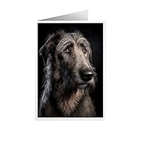 ARA STEP Unique All Occasions Astronaut Dogs Greeting Cards Assortment Vintage Aesthetic Notecards 3 (Astrounaut Irish Wolfhound dog set of 4, 148.5 x 210 mm / 5.8 x 8.3 inches)