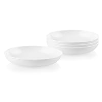 Corelle 4-Pc Versa Bowls for Pasta, Salad and More, Service for 4, Durable and Eco-Friendly 30-Oz , Compact Stack Bowl Set, Microwave and Dishwasher Safe, White