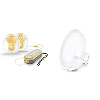Medela Freestyle Hands-Free Breast Pump with App Connectivity Bundle with 2 Count 27mm Breast Shields for Hands-Free Collection Cups