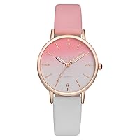 Women's Watches for Ladies Female PU Band Big face Large Thin Minimalist Fashion Casual Simple Dress Quartz Analog with Young Girls Gift