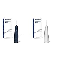 Waterpik Cordless Pulse Portable Water Flosser Bundle with 2 Classic Jet Tips, WF-20 Blue and White Models