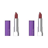 Color Sensational Lipstick, Lip Makeup, Cream Finish, Hydrating Lipstick, Nude, Pink, Red, Plum Lip Color, Plum Paradise, 0.15 oz; (Packaging May Vary) (Pack of 2)