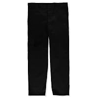 Husky Boys' Flat Front Adjustable Waist Pants - Black, 8 Husky