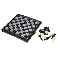 Chess Set Portable Magnetic Chess Set Classic Strategy Board Game for Kids Adults Families - Black White Chess Game Board Set