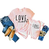 TinyTotsKids Mommy & me Matching Love Matching Valentines Tshirts Pink: Mother and Daughter