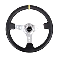 NRG Innovations NRG-RST-006SL-Y Reinforced Steering Wheel - 350mm Sport Steering Wheel (3