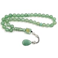 Inshanllah Tasbih Natural tasbih green Jade Turquoises misbaha isalmic eid gift Muslim prayer beads arabic fashion accessory