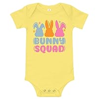 Funny Easter Bunny Squad Baby One Piece Short Sleeve Shirt 1