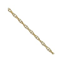 JewelryWeb 10k Gold .6 mm Carded Cable Rope Chain Necklace - Length Options: 13 16 18 20 22 24