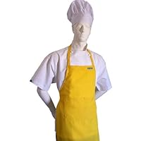 Adult Apron Yellow, Ultra Lightweight Cool & Fresh, Bright Color, Pocket