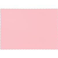 Club Pack of 600 Solid Classic Pink Disposable Table Placemats 13.5