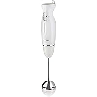 OVENTE Electric Immersion Hand Blender 300 Watt 2 Mixing Speed with Stainless Steel Blades, Powerful Portable Easy Control Grip Stick Mixer Perfect for Smoothies, Puree Baby Food & Soup, White HS560W