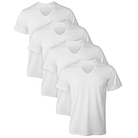 Hanes Men's Ultimate X-Temp Mesh V-Neck Undershirts, 4-Pack White XL