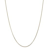JewelryWeb 14k Gold .9mm Curb Pendant Necklace Chain 13 Inch