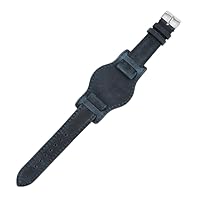 Leather Bund Watch Strap 18mm 19mm 20mm 21mm 22mm Crazy Horse Leather Cuff Watchband