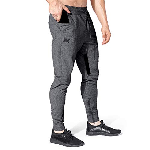 Bonivenshion Men's Zip Jogger Pants Casual Gym Workout Pants Track Pants  Slim Fit Tapered Sweatpants with Pockets for Men-Navy | Catch.com.au