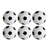 Table Soccer Foosballs Replacements Mini Black and White Soccer Balls (6 Pack)