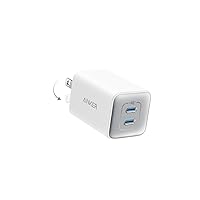 Anker 47W USB C Charger (Nano 3), 2 Port Compact Foldable GaN Fast Charger for iPhone 15/15 Plus/15 Pro/15 Pro Max/14, Galaxy, Pixel 4/3, iPad/iPad Mini (Cable Not Included) - White
