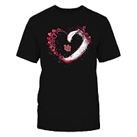FanPrint Utah Utes - Beautiful Heart - Color Drop - University Team Logo T-Shirt