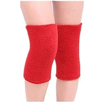 Cotton Non-Slip Soft Absorbent Knee Pad Support Brace Protector Leg Sleeve Kneelet Thickening Extended Warm for Men & Women Outdoor Sports Running Dancing Gym Yoga Fitness, 1 Pair