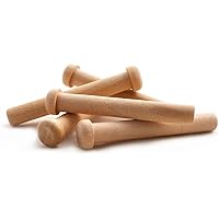 Perfect Stix Wood Axle Pegs 1-3/4-inch, Pack of 25 Mini Wooden Peg for Crafts, Fits 1/4-inch Hole.