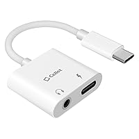 Cellet 3.5mm Aux Audio Adapter USB-C, Type-C USB Enhanced Quality Sound Compatible to iPad, iPad Pro, iPad Air, Samsung Galaxy, Google Pixels, MacBook Pro Air (USB-C to Audio & Power Adapter)