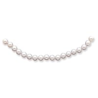 14k Yellow Gold Pearl clasp 6 6.5mm White Akoya SW Freshwater Cultured Pearl Necklace Jewelry Gifts for Women - Length Options: 16 18 20 24