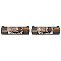 L.A. Colors Day To Night 12 Color Eyeshadow Palette, Sundown, 0.28 oz. (CES430), Powder (Pack of 2)