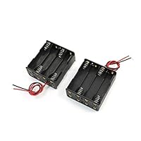 2 Pcs Double Layers Battery Holder Case for 8 x 1.5V AAA w 6