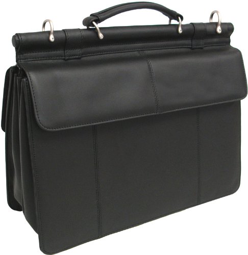 Black Leather Executive Briefcase (#42)