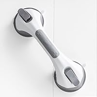 TAILI Shower Grab Bar Suction Grab Bars for Bathtubs and Showers for Elderly, Shower Grab Bars for Seniors Bathroom Safety Handle for Elderly, No Drilling Removable, Grey …