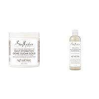SheaMoisture Coconut Oil Sugar Scrub for Dry Skin Exfoliator & Coconut Bubble Bath and Body Wash 13 Fl Oz